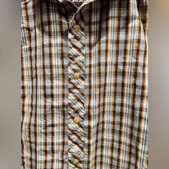 Prana Snap Front Shirt‎ Plaid Slim Fit Casual Long Sleeve. Size Small - Picture 3 of 7